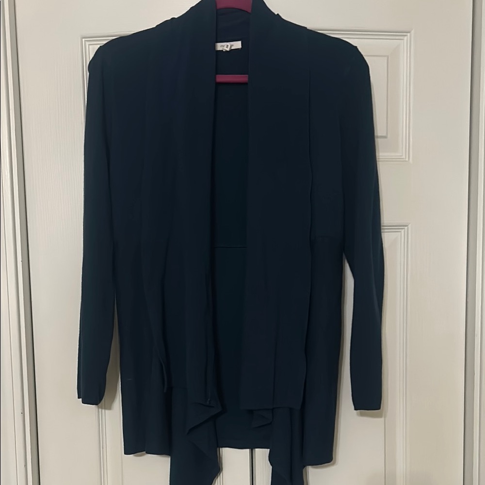 Teal Open Front Cardigan